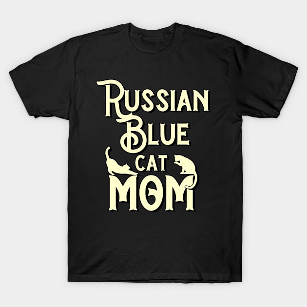 Russian blue cat mama breed T-Shirt by SerenityByAlex